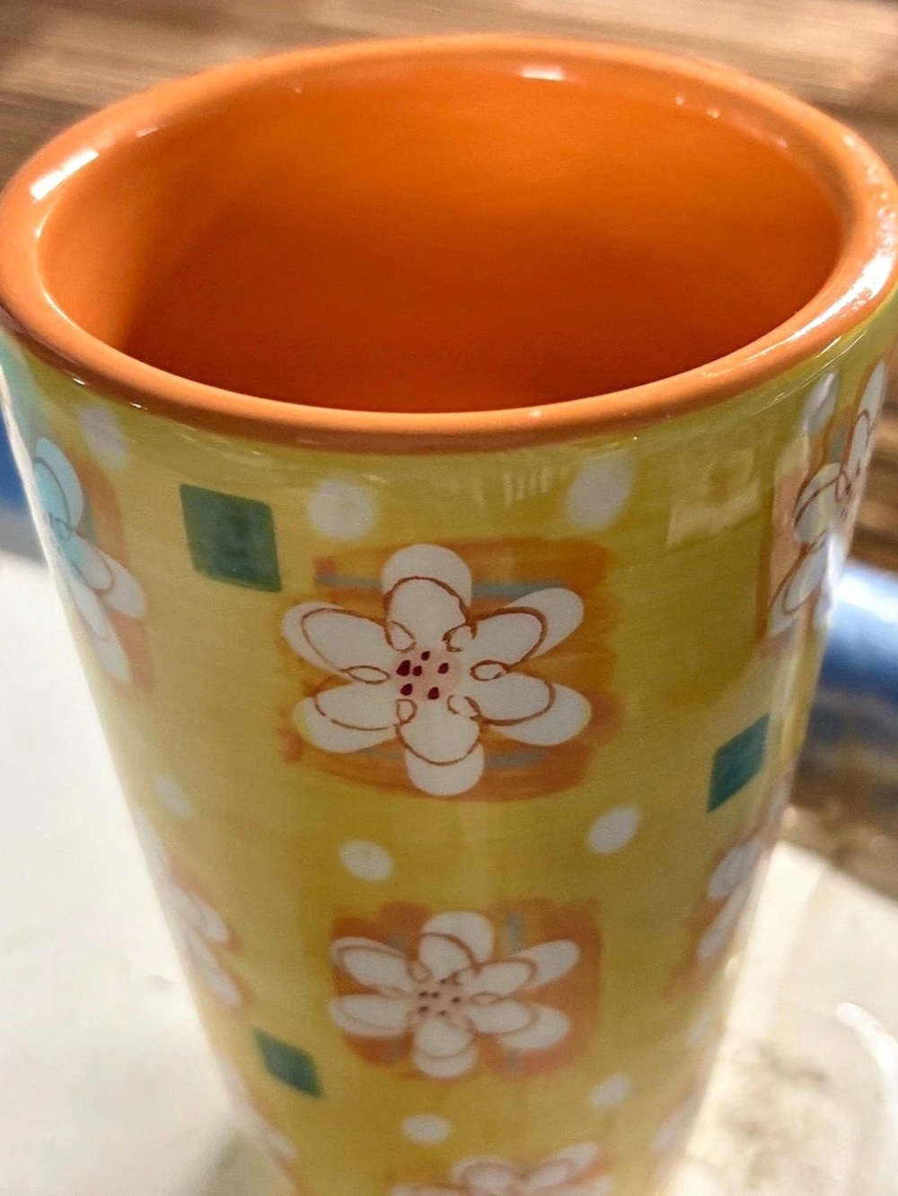 Starbucks Floral 16 fl oz Mug in Yellow & Orange